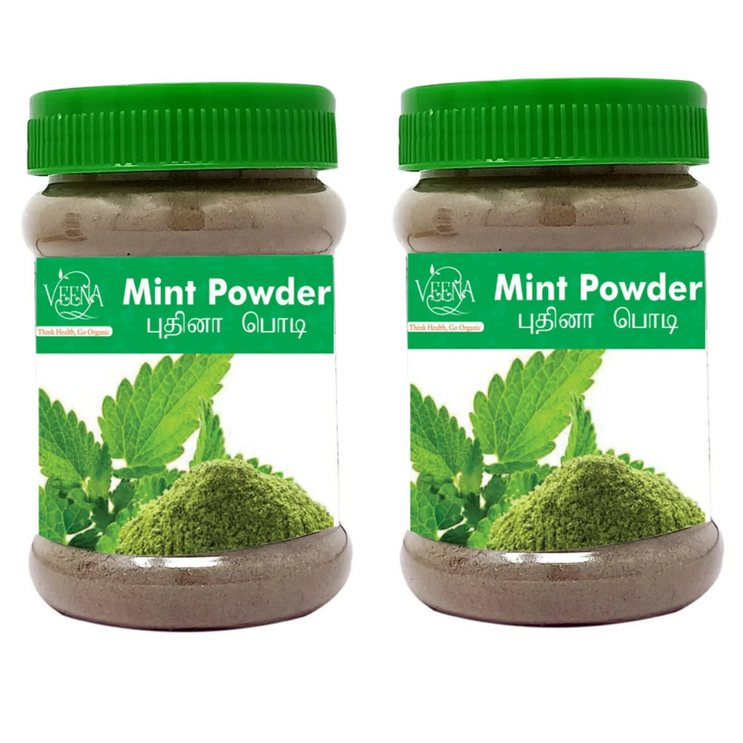 Veena : Products Mint Powder - 100g ( Pack of 2 ) - Orgoshops