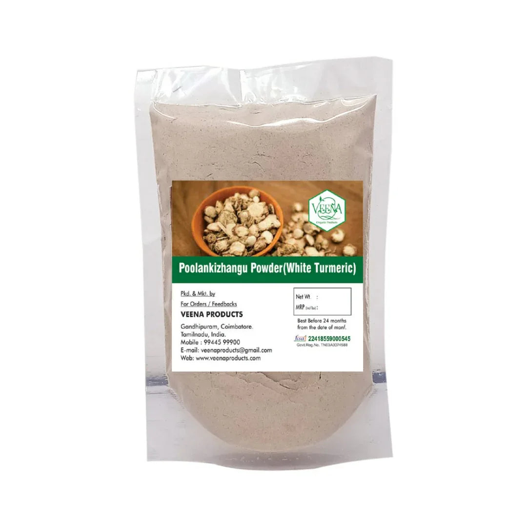 Veena : Product White Turmeric Powder ( Poolan Kizhangu ) - 100g ( Pack of 2 ) - Orgoshops