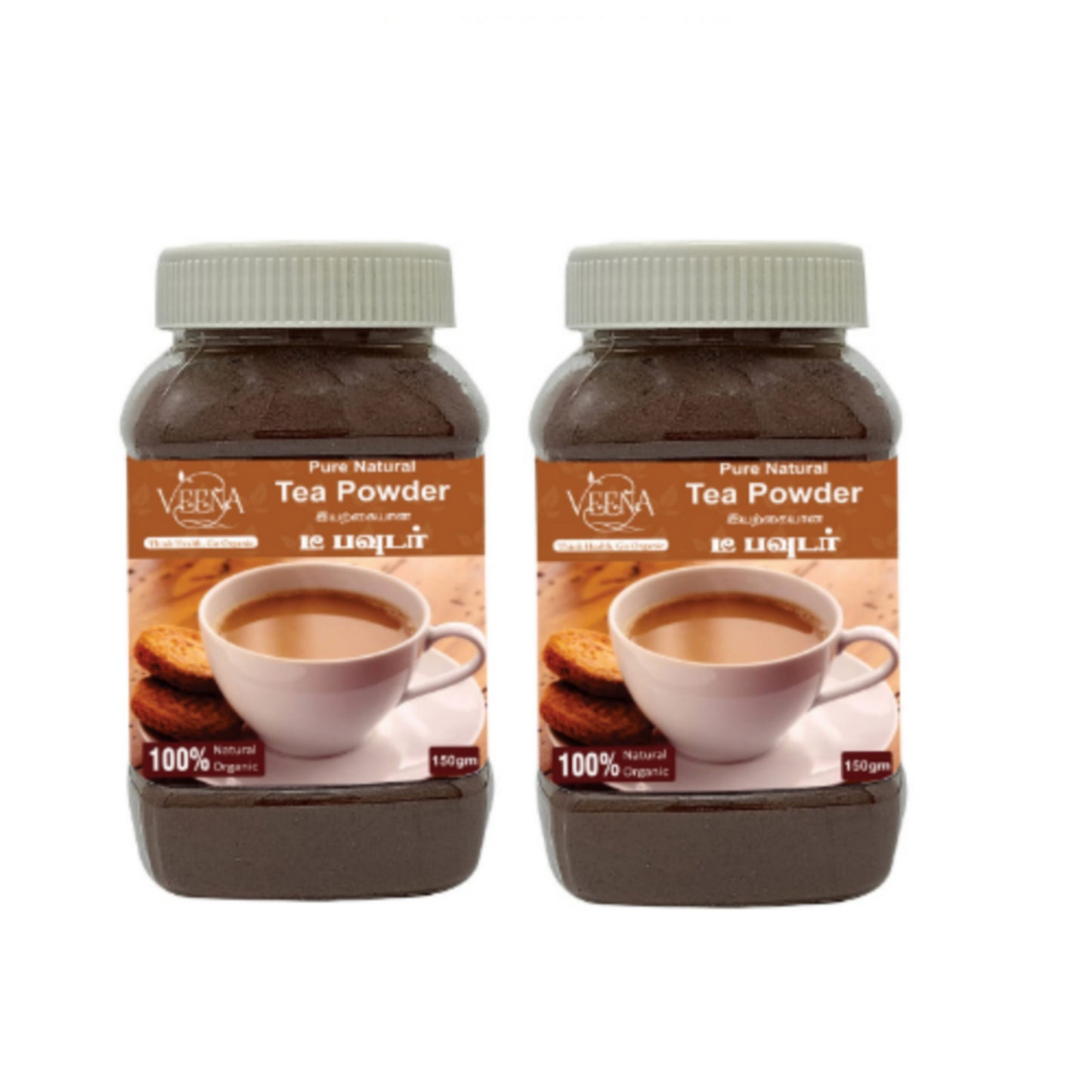 Veena : Products Pure Natural Tea Powder - 150g ( Pack of 2 )