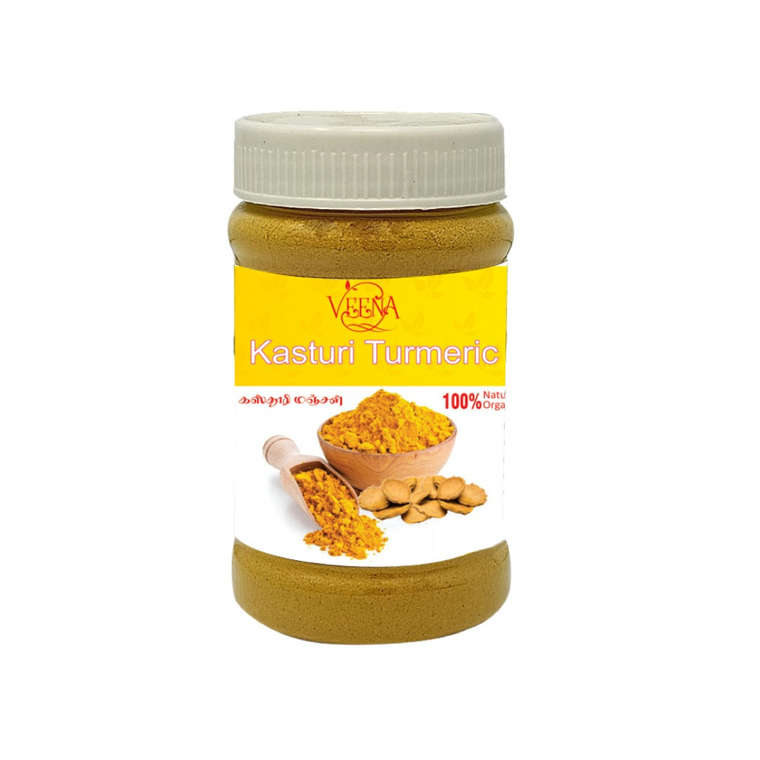 Veena Wild Yellow Turmeric Kasthuri Manjal - 200g ( Pack of 2 )