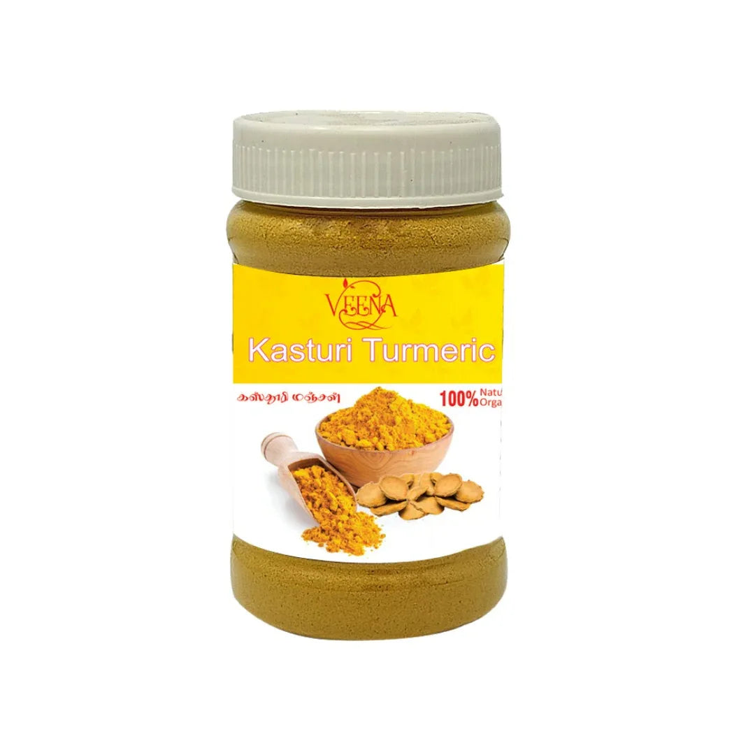 Veena Wild Yellow Turmeric Kasthuri Manjal - 200g ( Pack of 2 ) - Orgoshops