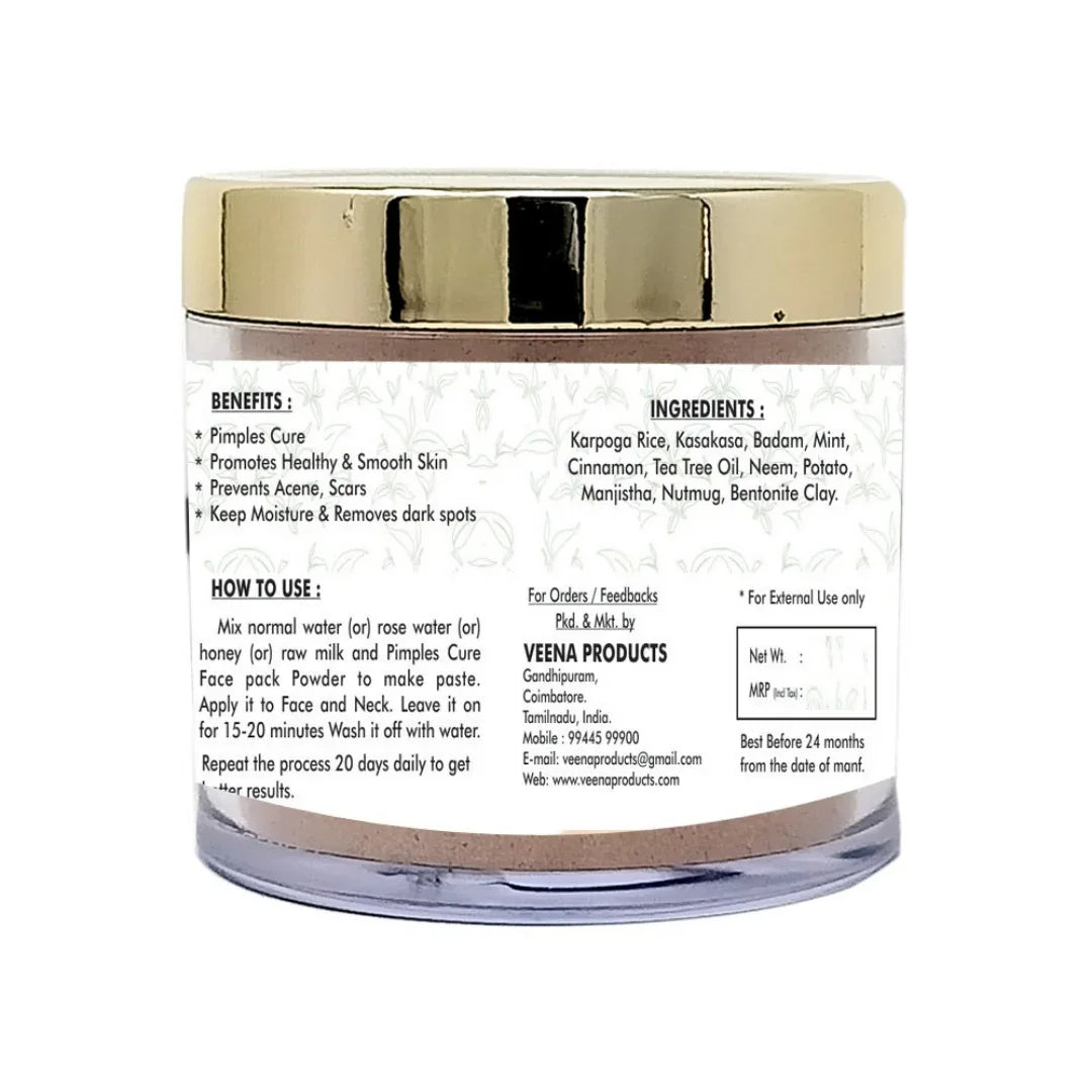 Veena Pimples Cure Face Pack - 50g ( Pack of 2) - Orgoshops