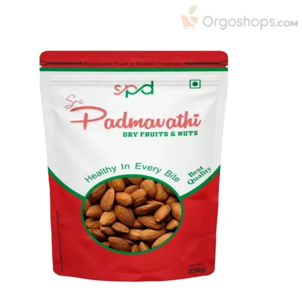Alomond / Badam / California Almond / Munthiri Paruppu - 250g (Sri Padmavathy Dry Fruits and Nuts) - Orgoshops