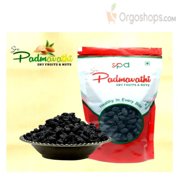 Black Raisins Seeded / Raisin / Black Raisin - 250g (Sri Padmavathy Dry Fruits and Nuts) - Orgoshops