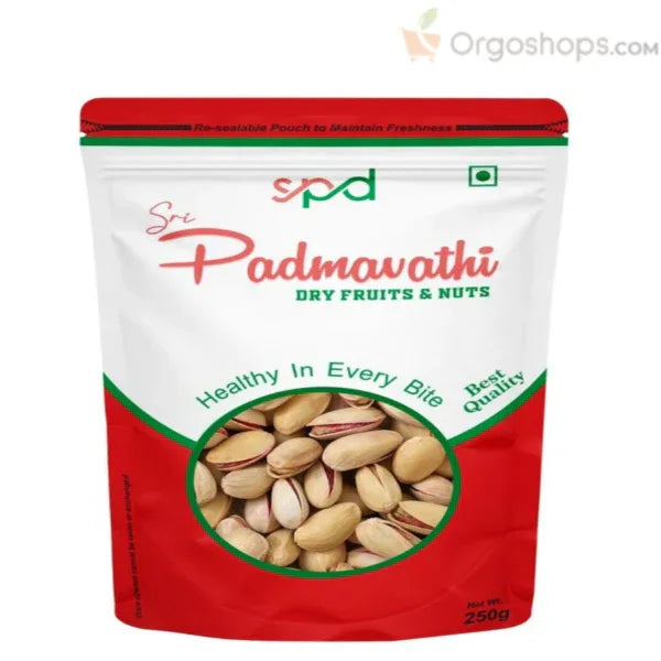 Premium Salted Pistachios / Organic Shelled Pistachios / Pistachios / Pista - 250g (Sri Padmavathy Dry Fruits and Nuts) - Orgoshops
