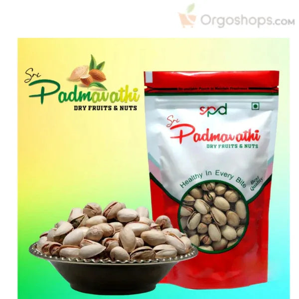 Premium Salted Pistachios / Organic Shelled Pistachios / Pistachios / Pista - 250g (Sri Padmavathy Dry Fruits and Nuts) - Orgoshops
