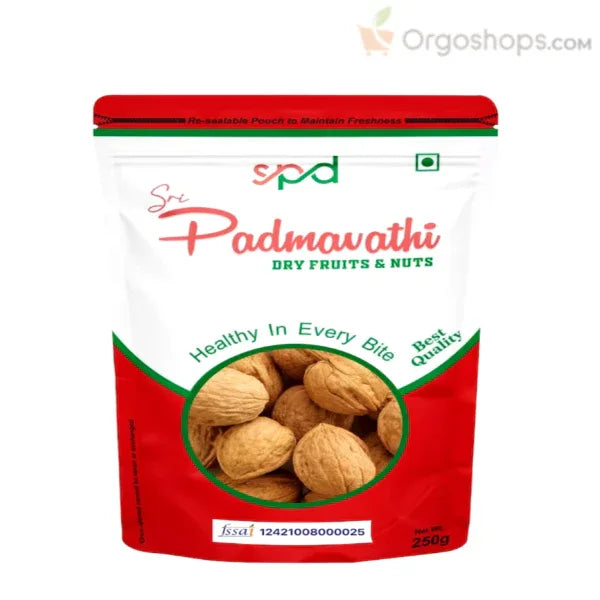 Premium 100% Natural Wallnuts Shell / Wallnuts - 250g (Sri Padmavathy Dry Fruits and Nuts) - Orgoshops