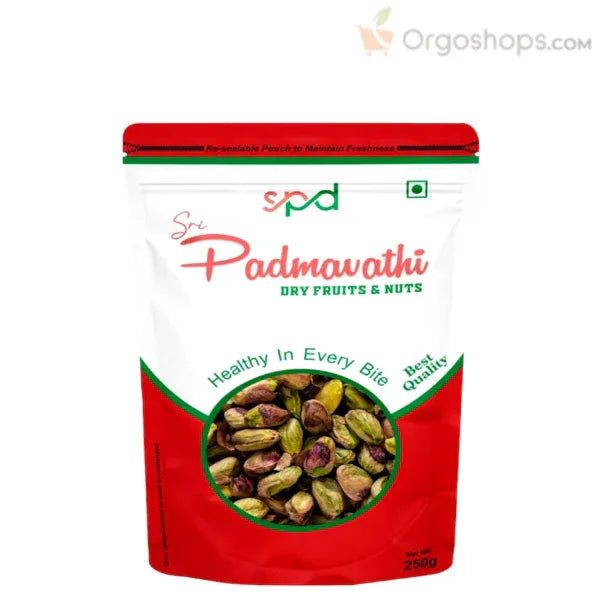 Plain Pistachios/Pistachios/Pista Paruppu - 250g (Sri Padmavathy Dry Fruits and Nuts) - Orgoshops