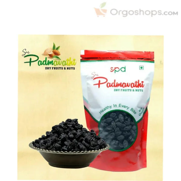 Black Raisins Seedless/Black Raisin/Raisin/Thirachai Palam - 250g (Sri Padmavathy Dry Fruits and Nuts) - Orgoshops
