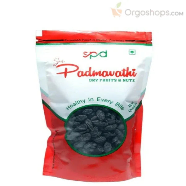 Black Raisins Seedless/Black Raisin/Raisin/Thirachai Palam - 250g (Sri Padmavathy Dry Fruits and Nuts) - Orgoshops
