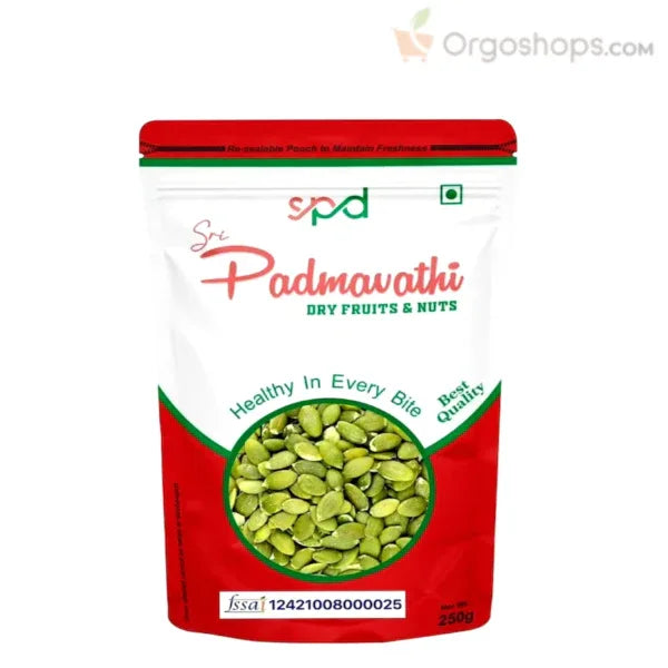 Dried Pumkin Seed/Pumkin Seed/Pusani Vithai - 250g (Sri Padmavathy Dry Fruits and Nuts) - Orgoshops