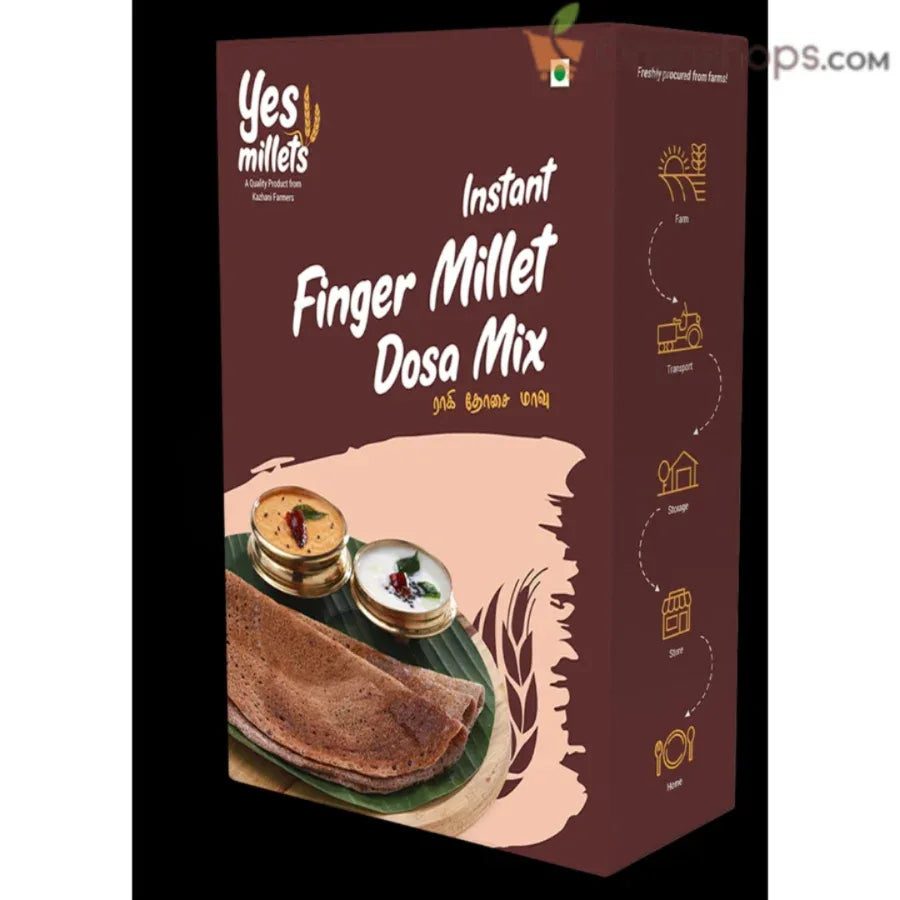 Instant Finger Millet Dosa Mix / Ragi Dosa Mavu - 500g*2 (Yes Millet) - Orgoshops