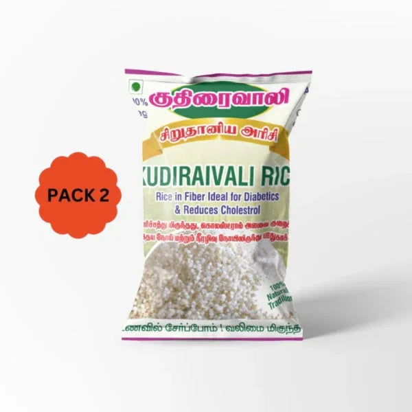 Araikkal Kuthiraivali Rice / Kuthiraivali Arisi - 500 g ( Pack of 2 ) - Orgoshops