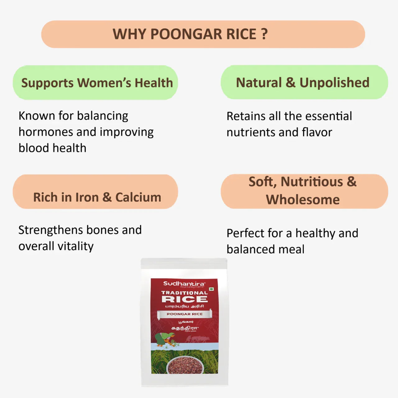 Sudhantira Poongar Rice - 1kg - Orgoshops