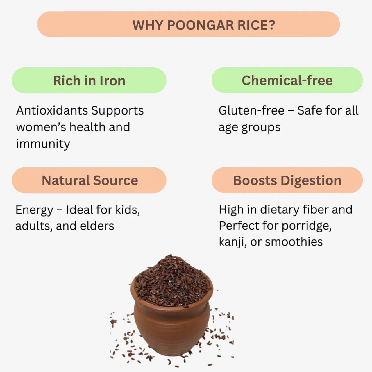 Veena Poongar Rice - 500 g ( Pack of 2 ) - Orgoshops