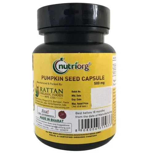 Nutriorg Pumpkin Seed oil Soft Gel - 60 Capsule - Orgoshops