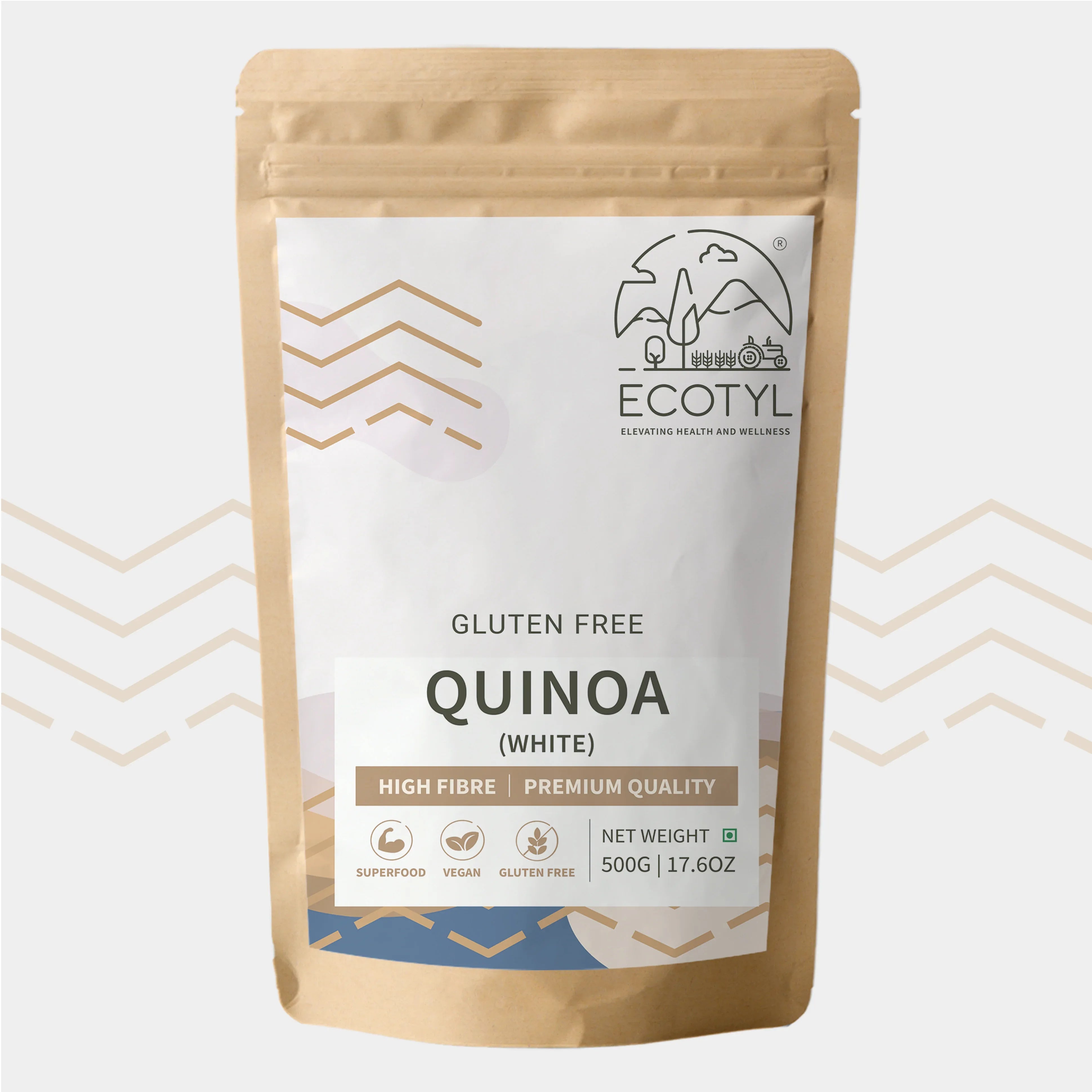 Ecotyl Quinoa (White) | Gluten Free | High Protein - 500g - Orgoshops