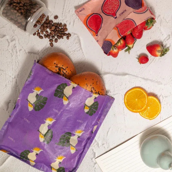 Reusable Beeswax Food Bags-Plastic Free (3pc) - Orgoshops