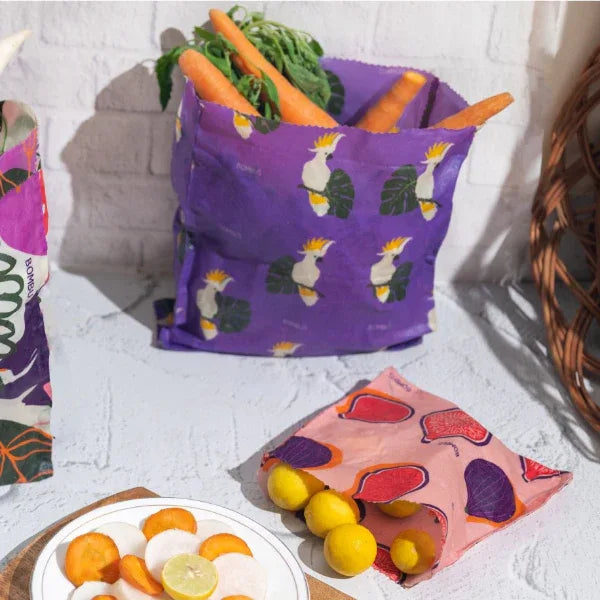 Reusable Beeswax Food Bags-Plastic Free (3pc) - Orgoshops