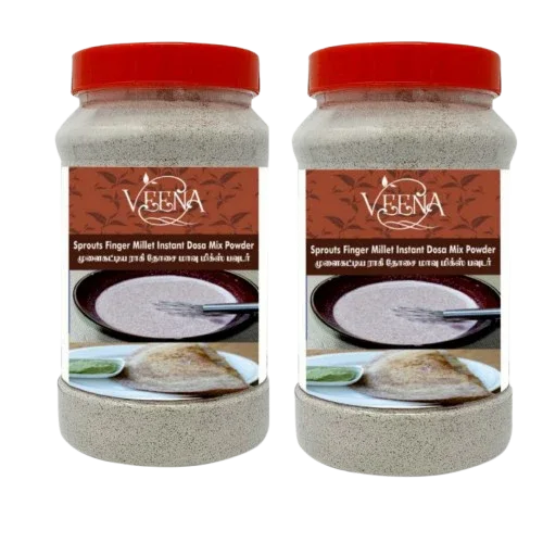 Veena Ragi Instant Dosa Mix – 500g ( Pack of 2 ) - Orgoshops