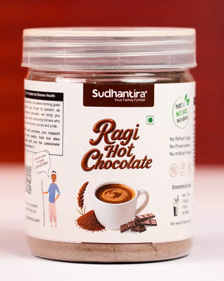 Sudhantira Ragi Hot Chocolate Health Mix - 250g - Orgoshops
