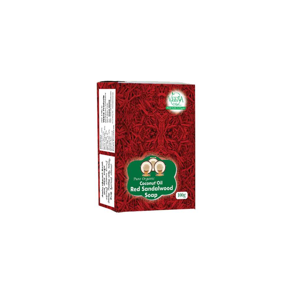 Veena Red Sandalwood Soap - 100g ( Pack of 3 )