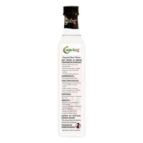 Nutriorg Certified Organic Rose Water - 250 ml - Orgoshops