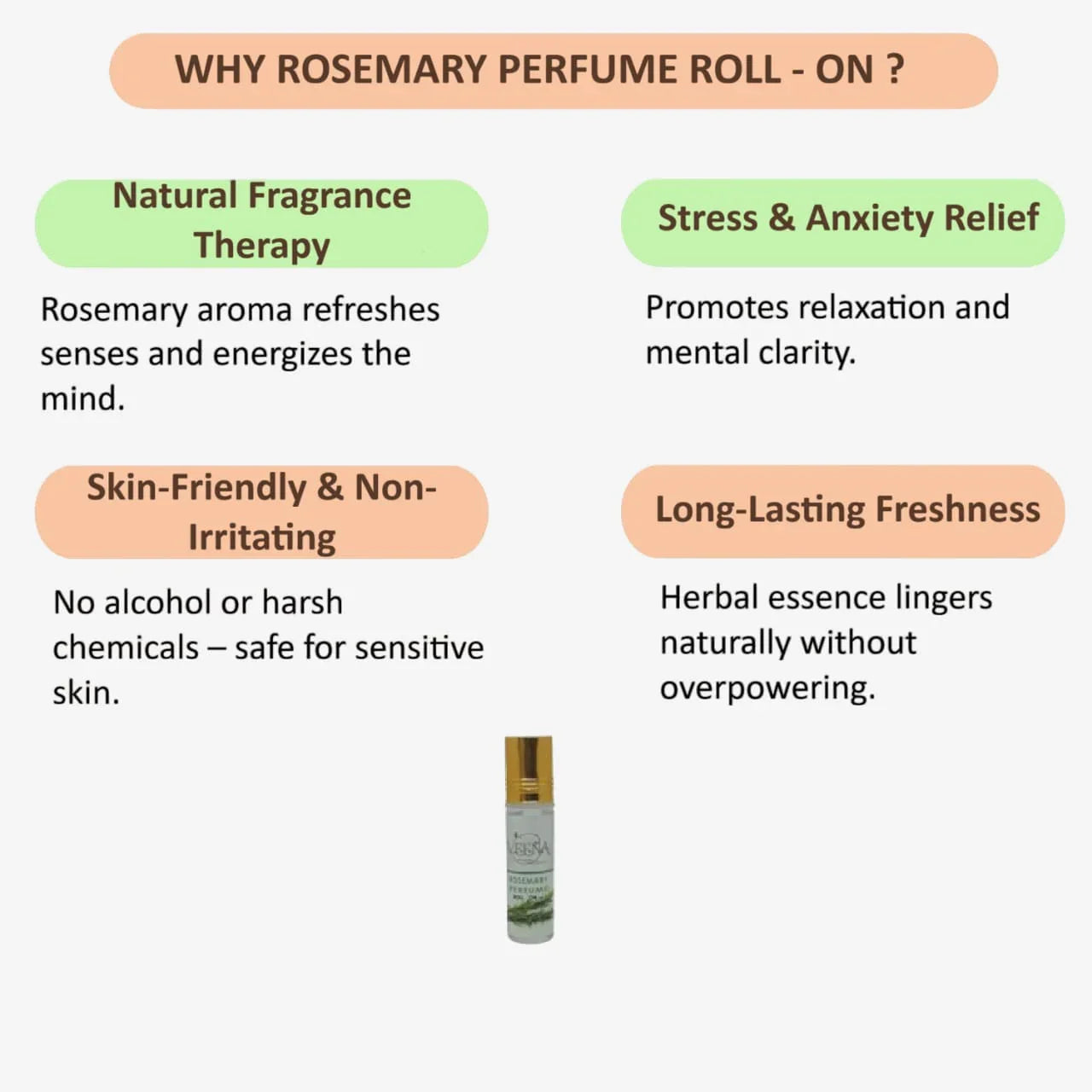Veena Rosemary Perfume Roll on - 5ml - Orgoshops