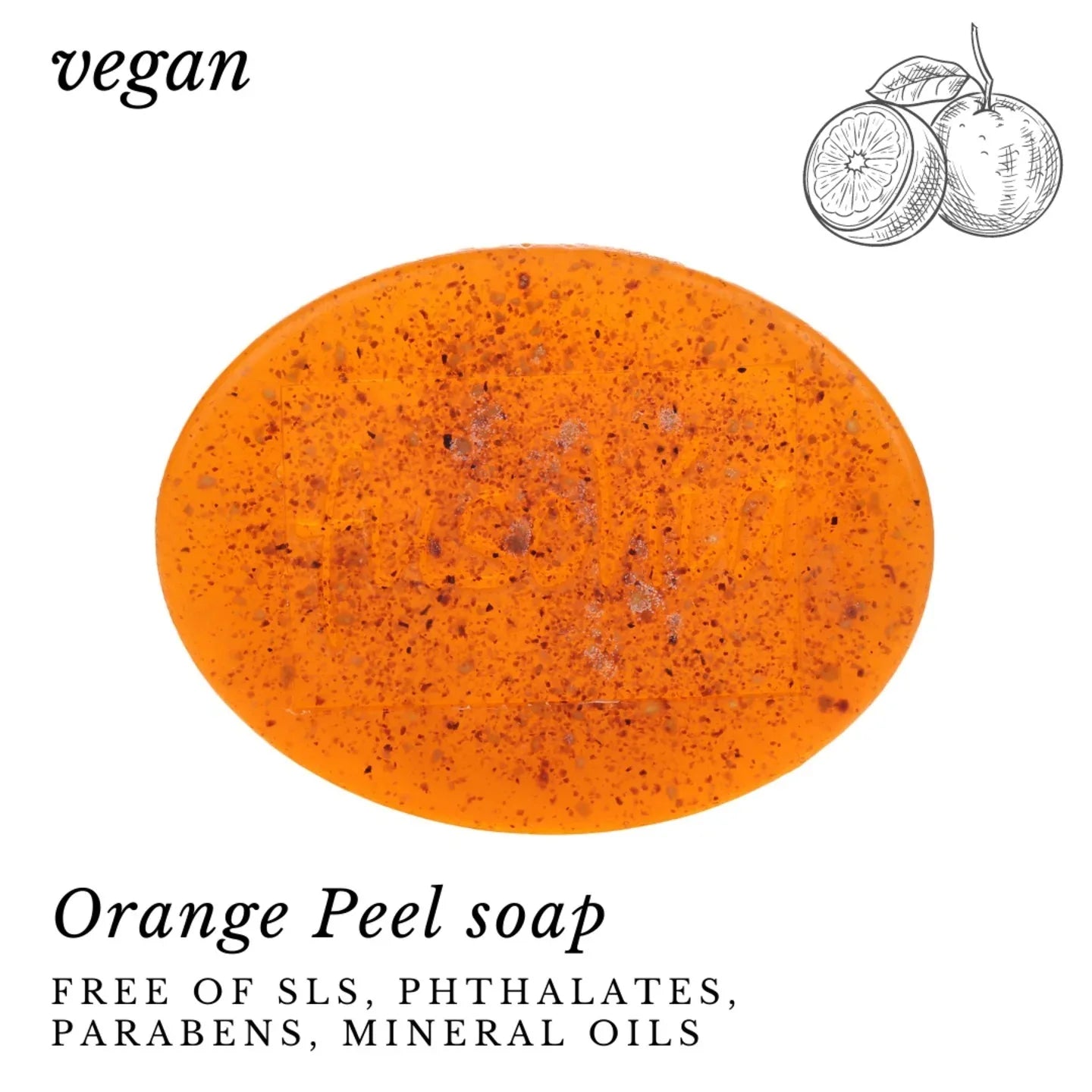 Fuschia - Orange Peel Natural Handmade Herbal Soap - 100g - Orgoshops