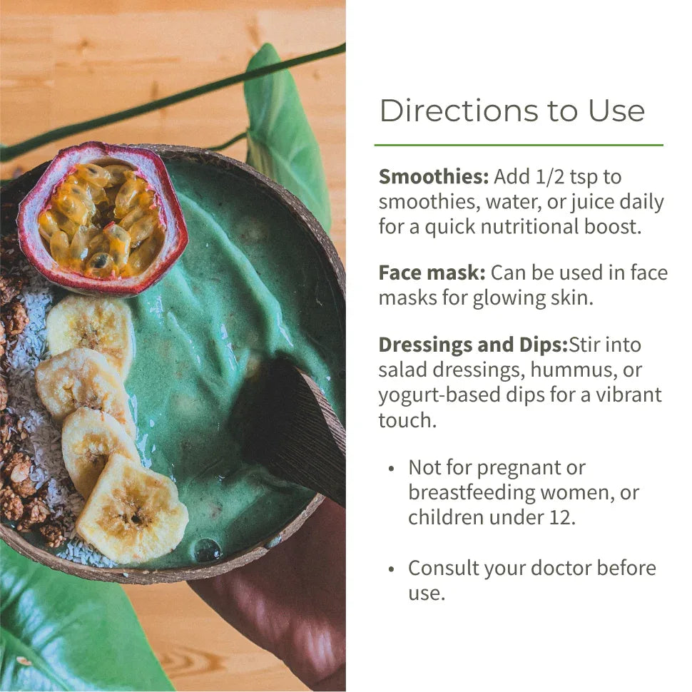 Ecotyl Spirulina Powder | Superfood | High Protein & Nutrients - 100g - Orgoshops