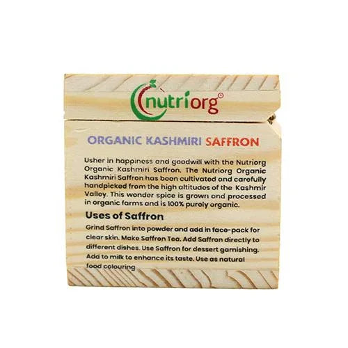 Nutriorg Certified Organic Kashmiri Saffron - 1g - Orgoshops