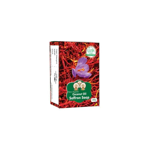 Veena Saffron Natural Essential Oil Soap - 100g ( Pack of 2 ) - Orgoshops