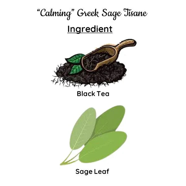 Calming Greek Sage Tisane | Natural Teas | Cold & Hot Brew | Makes 25 cups - Orgoshops