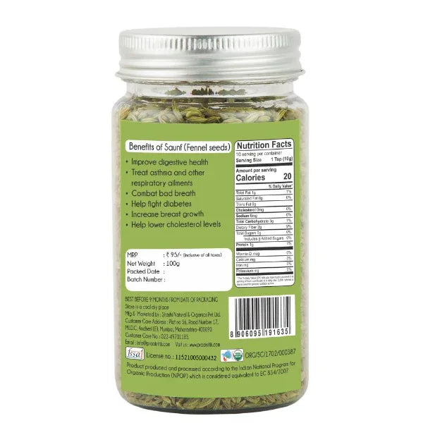 Praakritik Organic Saunf-200g - Orgoshops