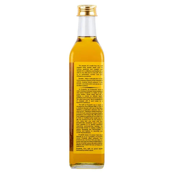 Praakritik Organic Cold Pressed Sesame Oil - 100ml - Orgoshops