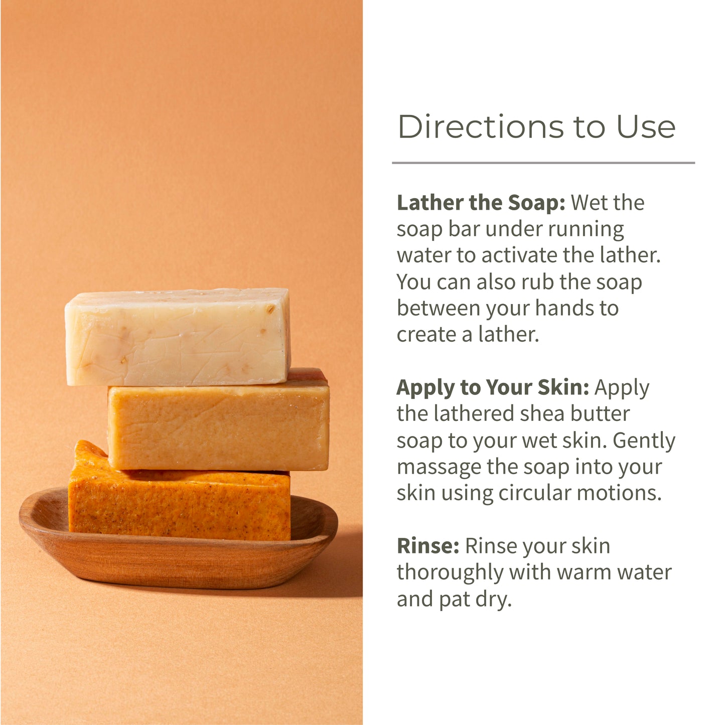 Ecotyl Shea Butter Soaps - Ubtan, Rose & Coffee | 100% Natural | Gentle Cleanser - Set of 3