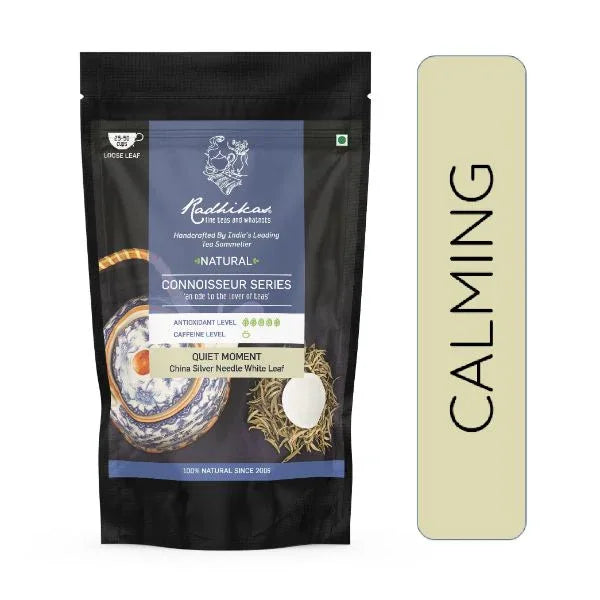 Quiet Moment China Silver Needle White Leaf | Cold & Hot Brew | Makes 25 Cups - Orgoshops