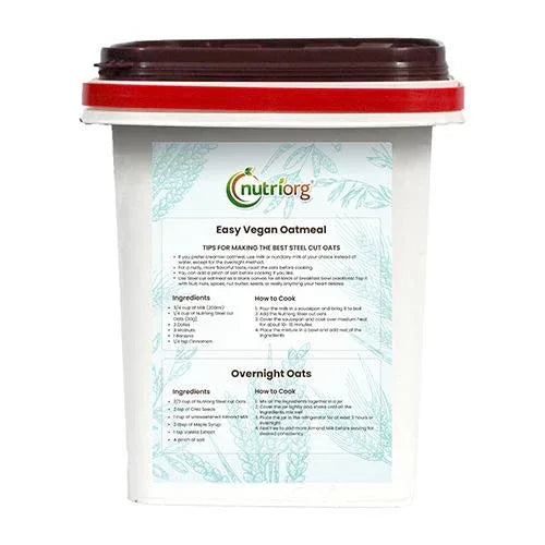 Nutriorg Gluten Free Raw steelcut Oats- 4kg - Orgoshops
