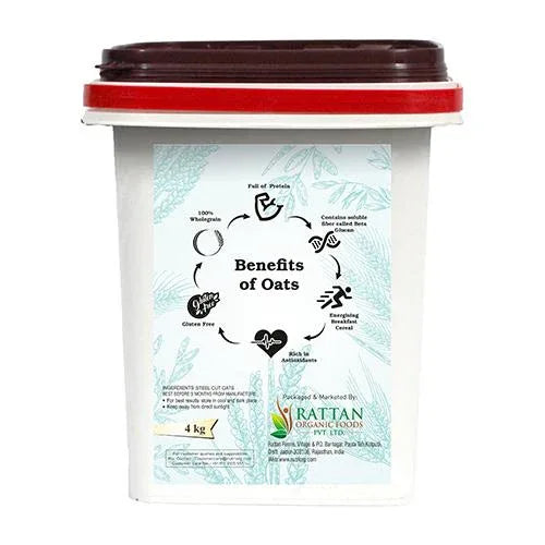 Nutriorg Gluten Free Raw steelcut Oats- 4kg - Orgoshops