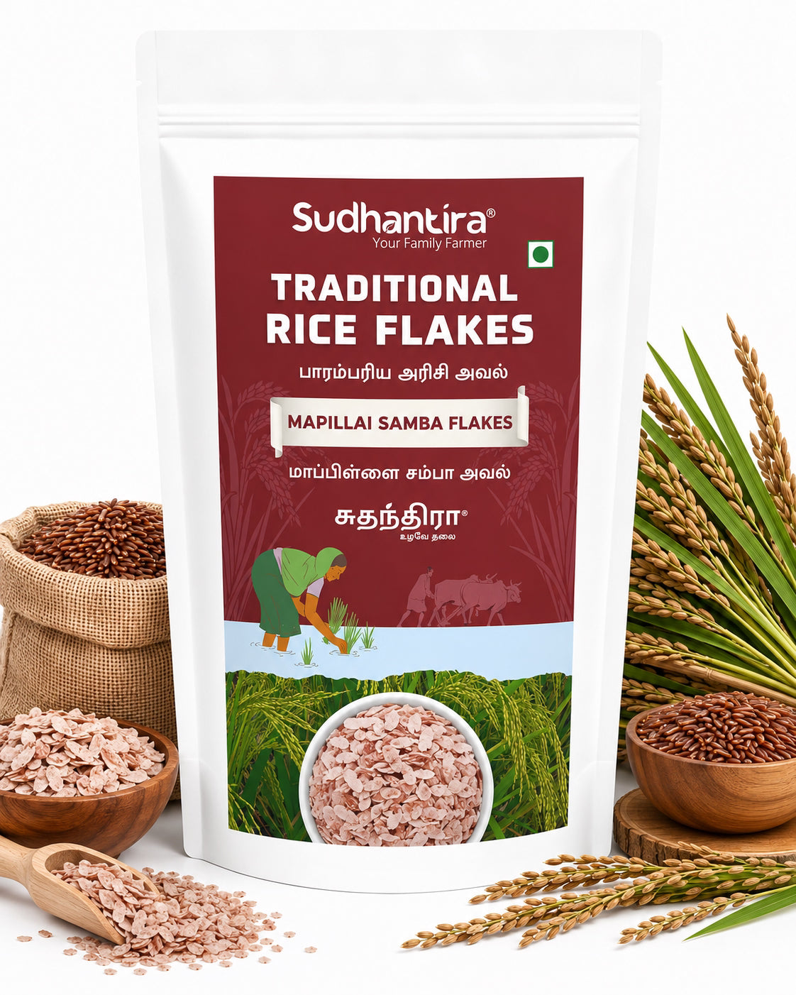 Sudhantira Mappillai Samba Flakes - 500g