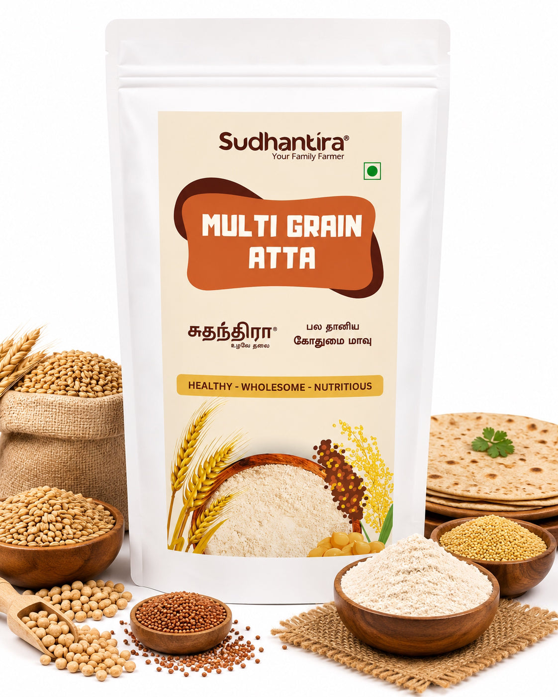 Sudhantira Multi Grain Atta - 2kg