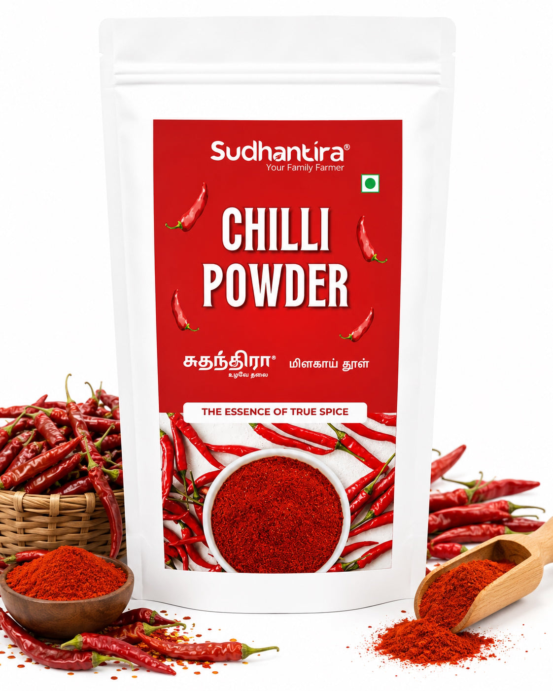 Sudhantira Organic Chilli Powder - 500g