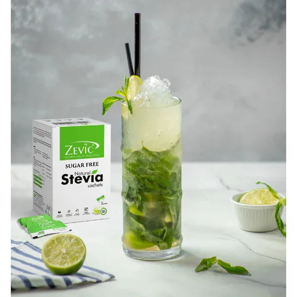 Zevic Stevia Zero calorie Sachets 50 Pcs - Orgoshops