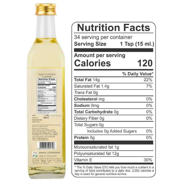Praakritik Organic Cold Pressed Sunflower Oil - Orgoshops