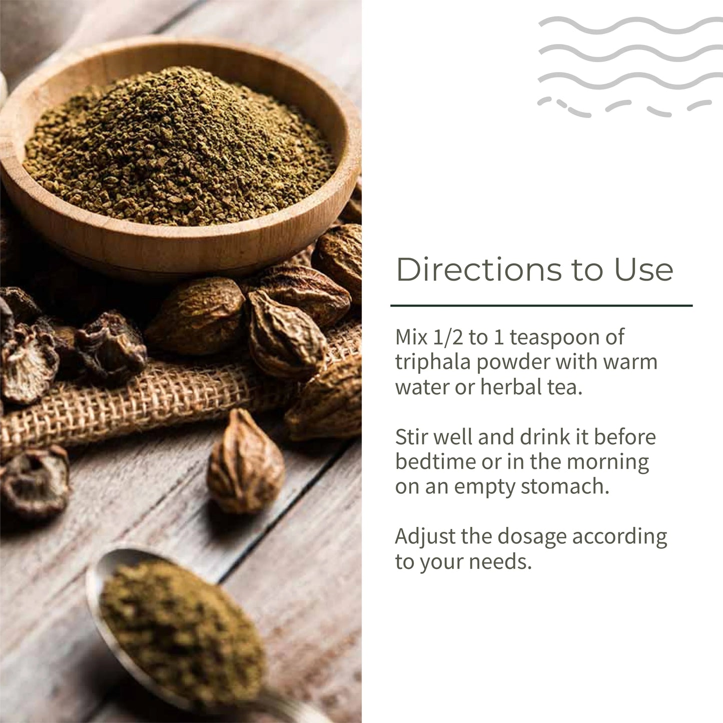 Ecotyl Triphala Powder | Triphala Churna | Improves Digestion - 100g - Orgoshops