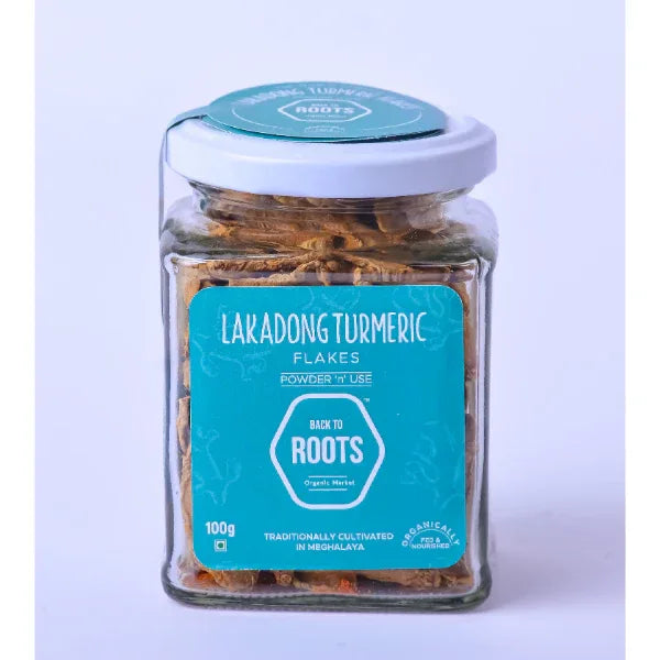 Back to Roots : Turmeric Flakes / Haldi Flakes - 100g - Orgoshops