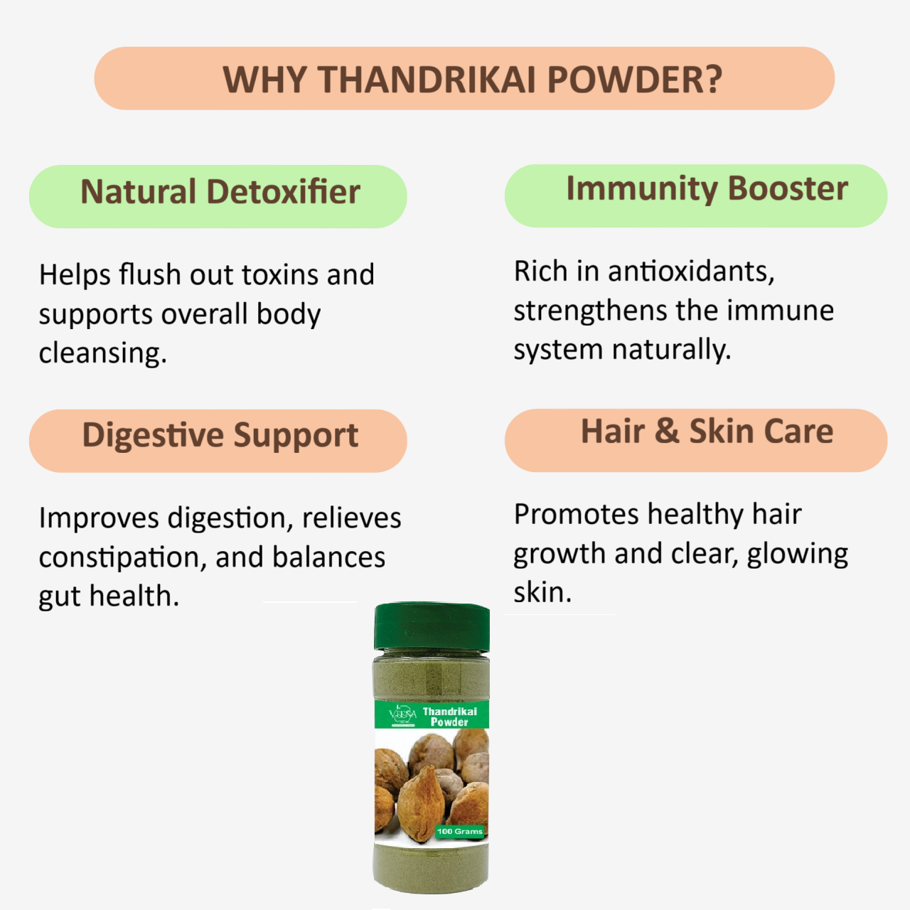 Veena Thandrikai Powder - 75g ( Pack of 3 )