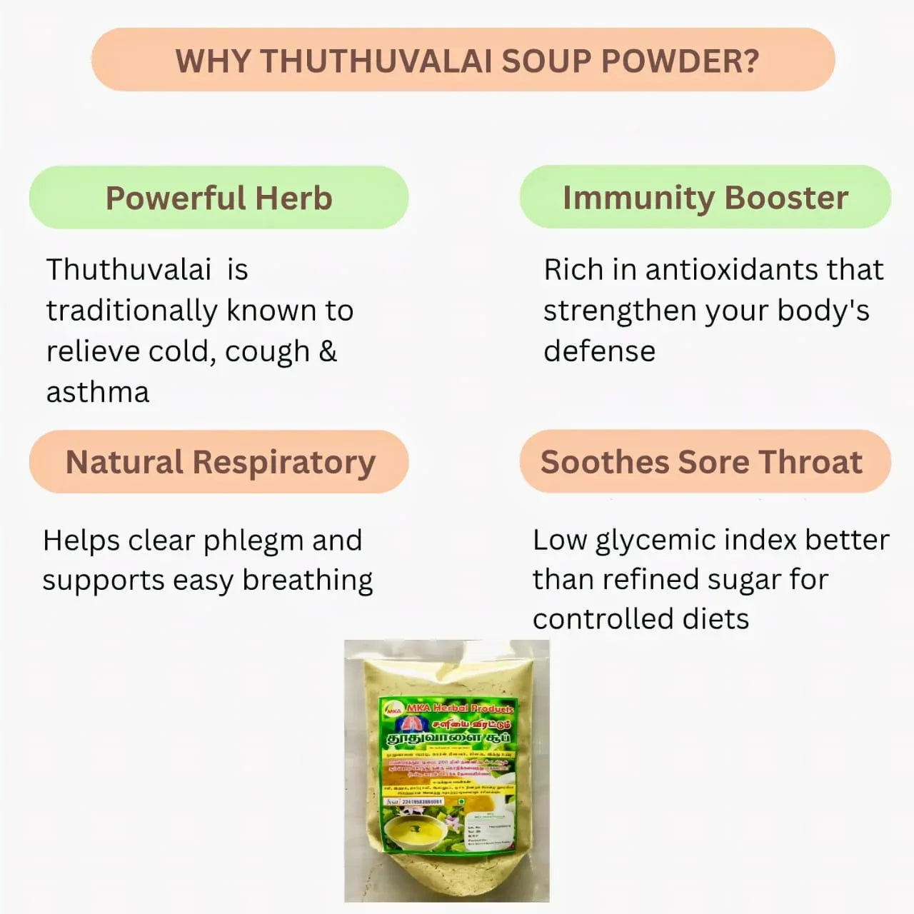MkA Herbals Thuthuvalai Soup Powder - 100 g - Orgoshops
