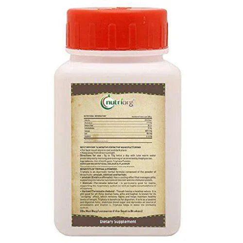 Nutriorg Triphla Powder - 100g ( Pack of 3 ) - Orgoshops