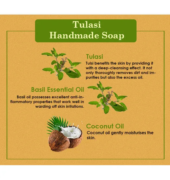 Tulsi Luxury Handmade Soap -100gm - Orgoshops